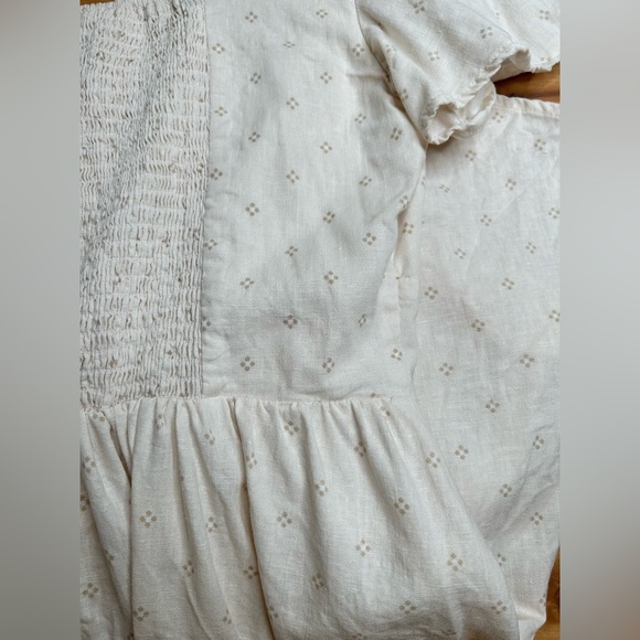 Copper Key Geometric Print V Neck Flutter Sleeve Dress Size Medium - Picture 5 of 6